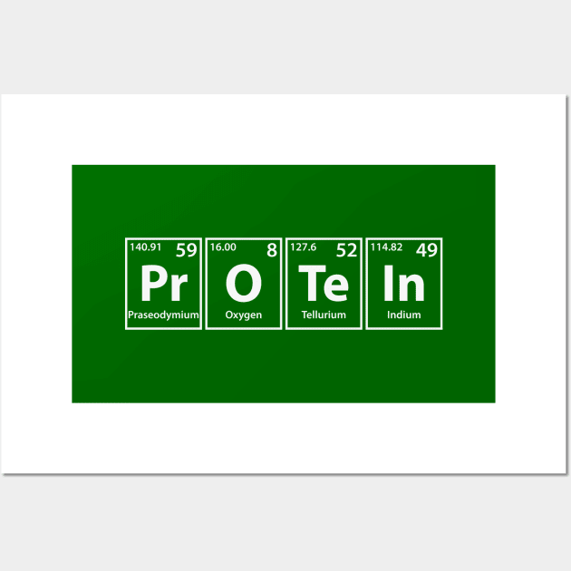 Protein Elements Spelling Wall Art by cerebrands